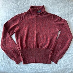 Vivienne Westwood Vintage Gold Label Orb Logo Turtleneck Sweater